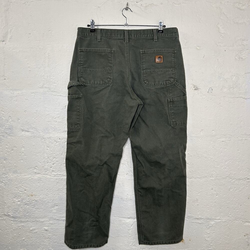 Carhartt Dungaree Fit Carpenter Pants “Moss Green” B11 MOS - Picture 2 of 7